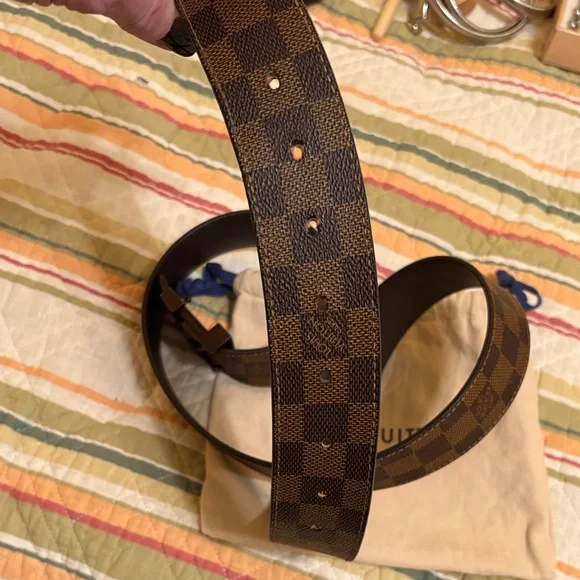Louis Vuitton Brown Daimer Belt 44 - Picture 7 of 8